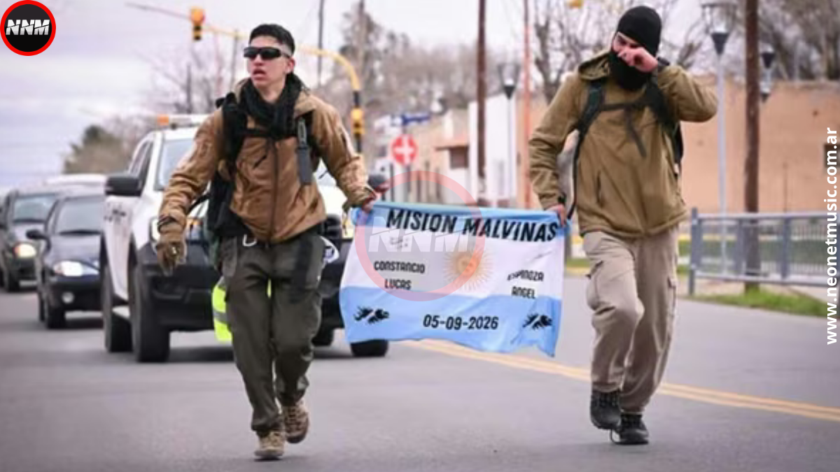 Dos jóvenes caminaron 80 kilómetros por Malvinas