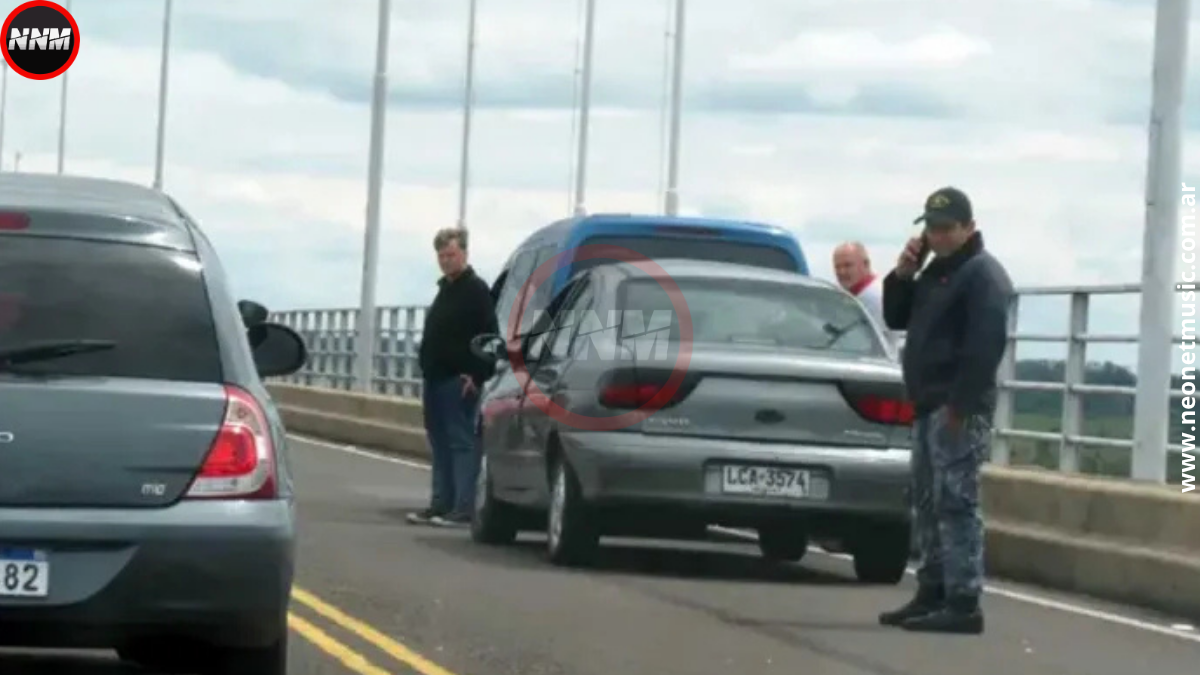 Una ciclista chocó contra un auto en el puente internacional Artigas