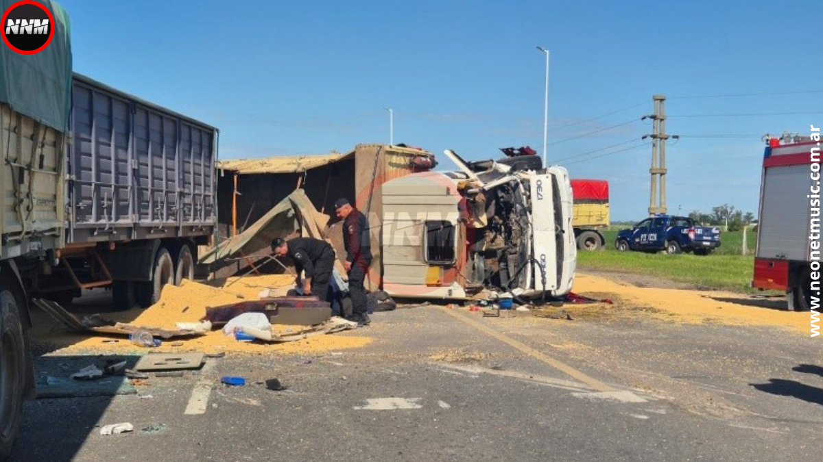 Choque grave en Ruta 14 y A012: camionero evacuado en helicóptero