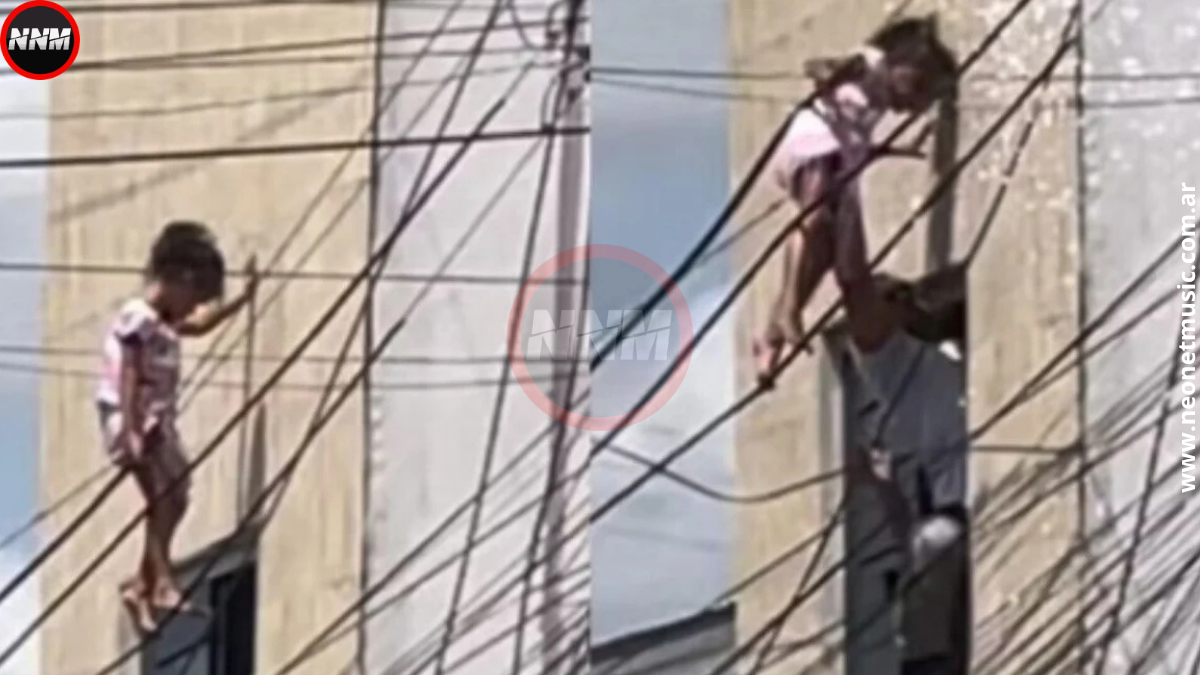 Policía salva a niña colgada de cables eléctricos en Brasil